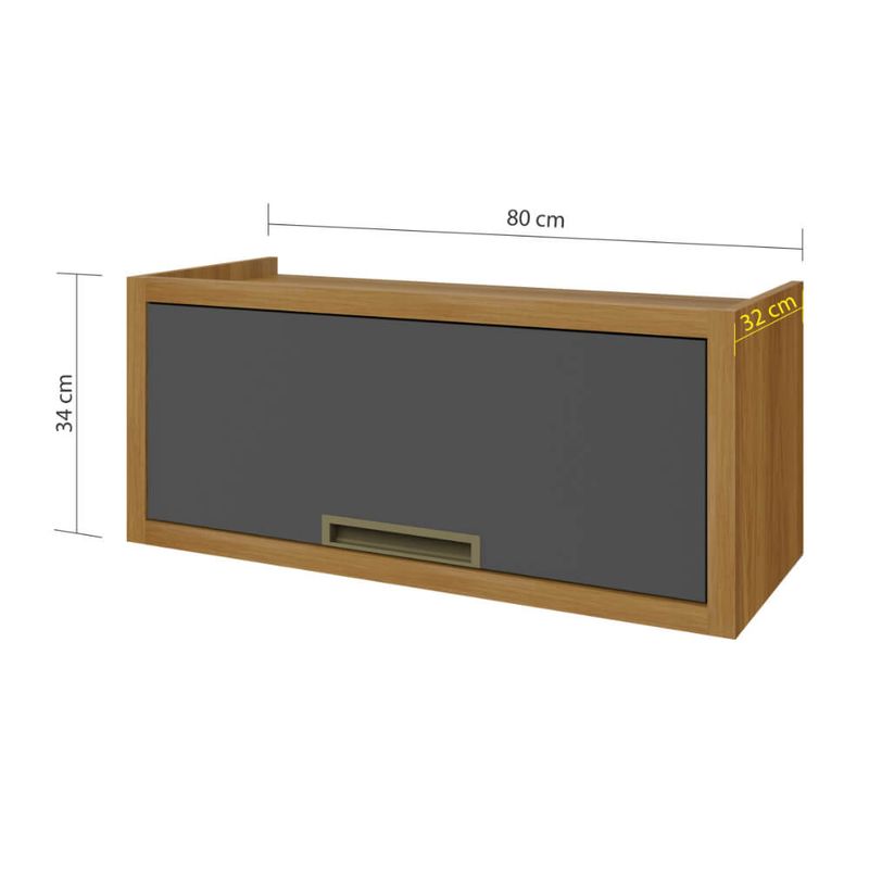Armário Aéreo Geladeira Imperatriz Nesher 80cm Porta basculante