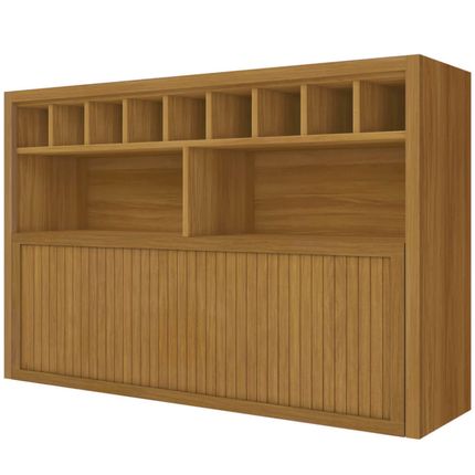 Armário Aéreo Imperatriz Nesher 120cm com Nicho Adega e Porta basculante - Freijó Armário Aéreo Imperatriz Nesher 120cm com Nicho Adega e Porta basculante - Freijó