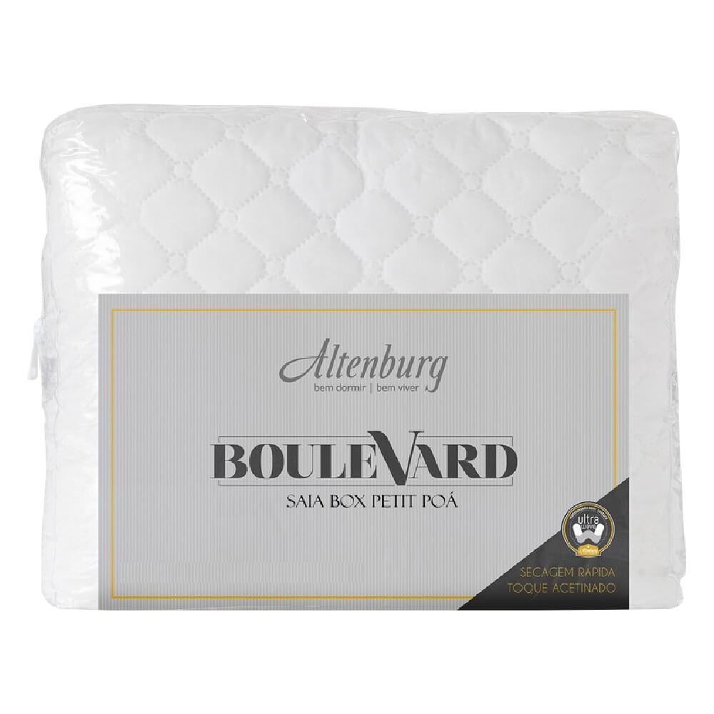 Saia Box Casal 138cm Altenburg Petit Poá Ultrawave - Branco