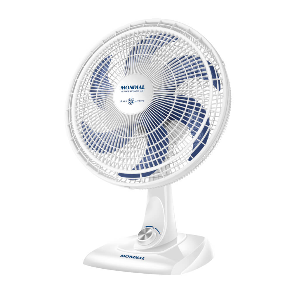 Ventilador de Mesa Mondial 40cm Super Power 6 pás Turbo VSP40 Branco