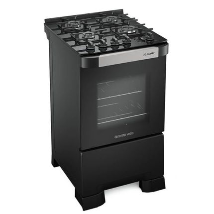 Fogão 4 Bocas Decorato Vetro G3 Mueller Automático Bivolt - Preto Fogão 4 Bocas Decorato Vetro G3 Mueller Automático Bivolt - Preto