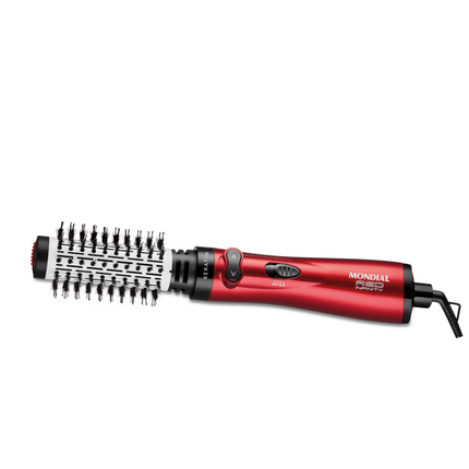 Escova Rotativa Mondial ER-11-KR 1000W com Revestimento Cerâmico Vermelho - 127V Escova Rotativa Mondial ER-11-KR 1000W com Revestimento Cerâmico Vermelho - 127V