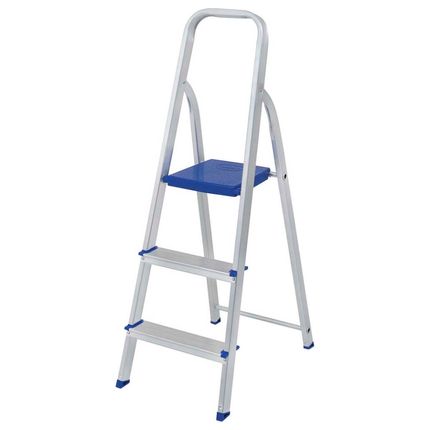 Escada Doméstica Mor 3 Degraus em Alumínio Escada Doméstica Mor 3 Degraus em Alumínio