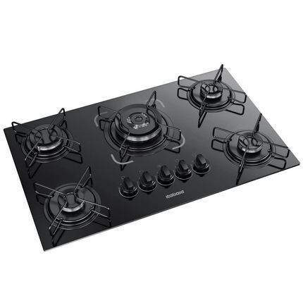 Cooktop Itatiaia 5 bocas Essencial Superautomático Tripla Chama Preto - Bivolt Cooktop Itatiaia 5 bocas Essencial Superautomático Tripla Chama Preto - Bivolt