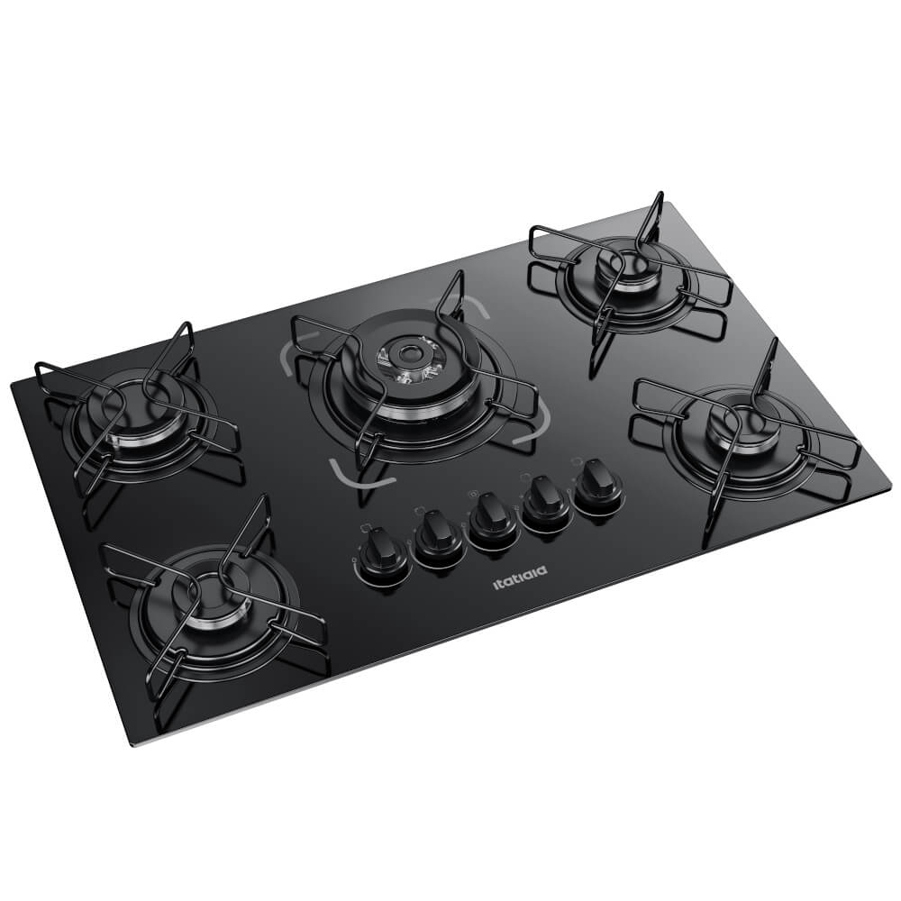 Cooktop Itatiaia 5 bocas Essencial Superautomático Tripla Chama Preto - Bivolt