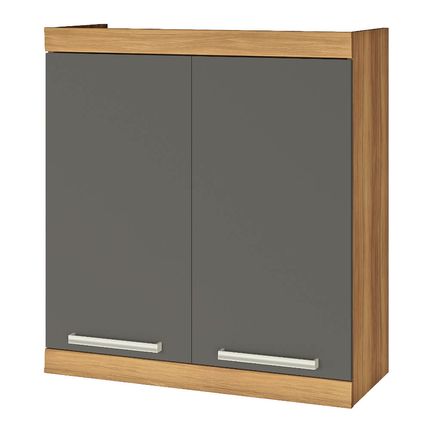 Armário Aéreo Nesher Burguesa Premium 80cm - Freijó/Grafite Armário Aéreo Nesher Burguesa Premium 80cm - Freijó/Grafite