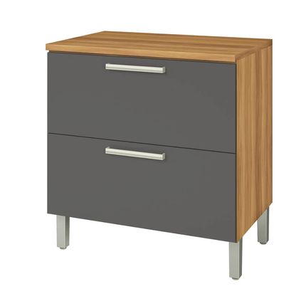 Balcão Nesher Burguesa Premium 80cm com Gaveta - Freijó/Grafite Balcão Nesher Burguesa Premium 80cm com Gaveta - Freijó/Grafite