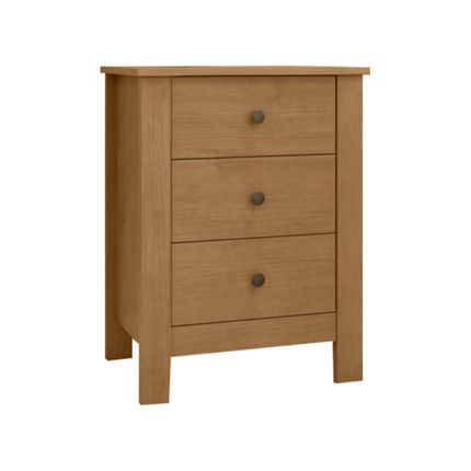 Mesa de Cabeceira Maggiore Lopas com Gavetas - Amêndoa Mesa de Cabeceira Maggiore Lopas com Gavetas - Amêndoa