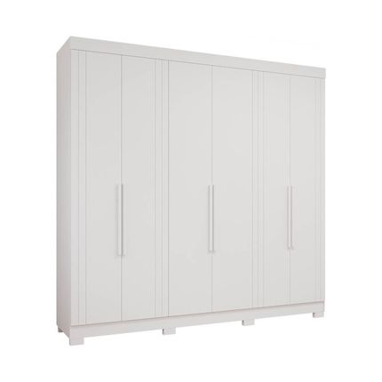 Guarda Roupa Panan Cecilia 6 Portas com Pés 100% MDF - Branco