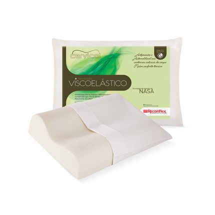 Travesseiro Reconflex Visco Cervical Nasa - Branco Travesseiro Reconflex Visco Cervical Nasa - Branco