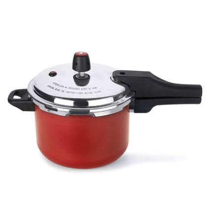 Panela de Pressão Multiflon Antiaderente 4,5 Litros com Fechamento Externo - Vermelha Panela de Pressão Multiflon Antiaderente 4,5 Litros com Fechamento Externo - Vermelha