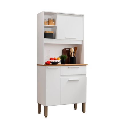 Cozinha Compacta Sallêto Lia 3 Portas e 1 Gaveta - Branco Cozinha Compacta Sallêto Lia 3 Portas e 1 Gaveta - Branco