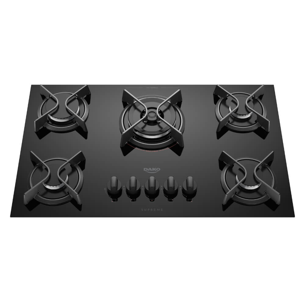 Cooktop 5 bocas Dako Supreme Superautomático com Mesa de Vidro e Tripla Chama - Bivolt