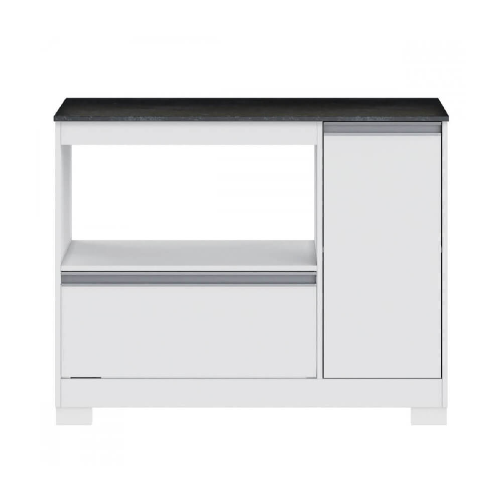 Balcão Notável NT 3050 para Cooktop 5 Bocas com Gavetão - Branco