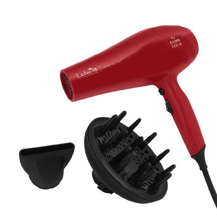 Secador de cabelos Gama Lichia Ceramic Íon 2100W Vermelho - 127V Secador de cabelos Gama Lichia Ceramic Íon 2100W Vermelho - 127V