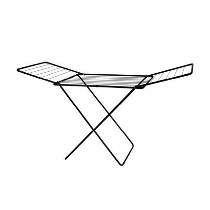 Varal de chão Maxi Mor com Abas em Aço - Preto Varal de chão Maxi Mor com Abas em Aço - Preto