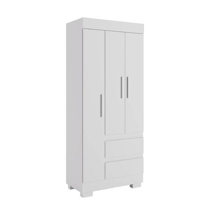 Guarda Roupa ACP Maya 3 Portas com Pés - Branco Guarda Roupa ACP Maya 3 Portas com Pés - Branco