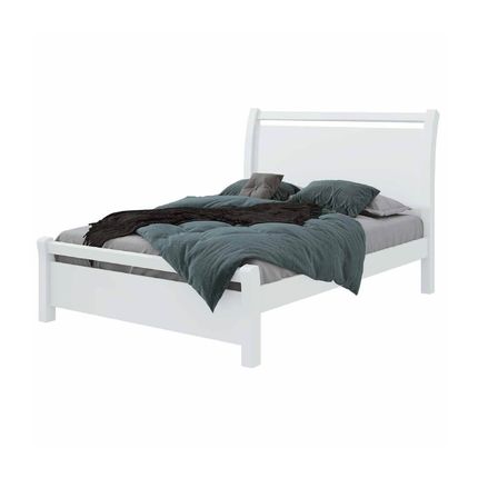 Cama de Casal Lopas Reali 140cm - Branco Cama de Casal Lopas Reali 140cm - Branco