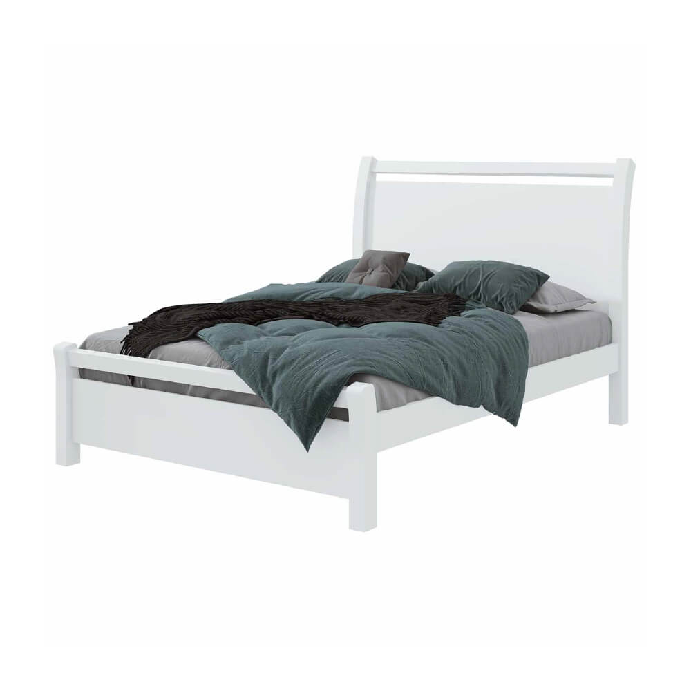 Cama de Casal Lopas Reali 140cm - Branco