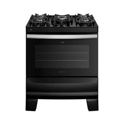 Fogão Atlas Agile Up Glass 5 bocas Automático com Mesa de Vidro Preto - Bivolt Fogão Atlas Agile Up Glass 5 bocas Automático com Mesa de Vidro Preto - Bivolt
