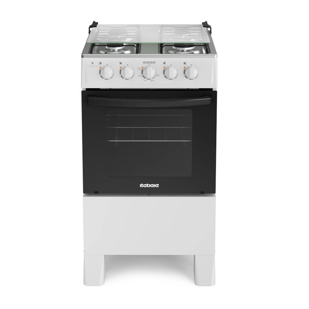 Fogão Itatiaia Star Clean New 4 bocas com Mesa de Inox Branco