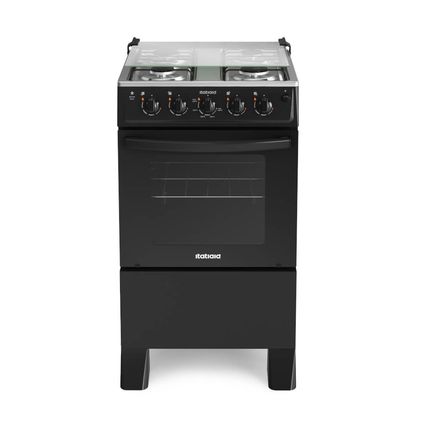 Fogão Itatiaia Star New 4 bocas Automático com Mesa de Inox Preto - Bivolt Fogão Itatiaia Star New 4 bocas Automático com Mesa de Inox Preto - Bivolt