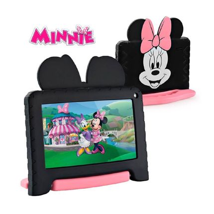 Tablet Infantil Multilaser Minnie NB414 7'' 64GB 4GB RAM com Controle Parental - Preto Tablet Infantil Multilaser Minnie NB414 7'' 64GB 4GB RAM com Controle Parental - Preto