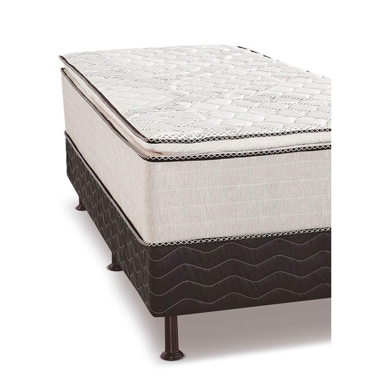Colchobox Solteiro Reconflex Double 88cm D28 com Pillow - Preto