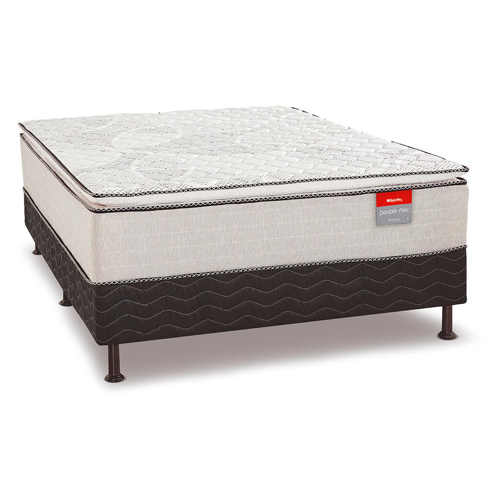 Colchobox Casal Reconflex Double 138cm D28 com Pillow - Preto