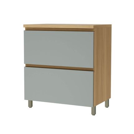 Balcão Nesher Rainha 80cm com Gaveta - Nature/Verde Balcão Nesher Rainha 80cm com Gaveta - Nature/Verde