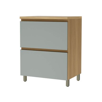 Balcão Nesher Rainha 70cm com Gaveta - Nature/Verde Balcão Nesher Rainha 70cm com Gaveta - Nature/Verde