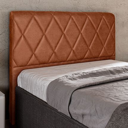 Cabeceira para Casal King Tozatto Agata 193cm Tecido Aveludado - Ferrugem Cabeceira para Casal King Tozatto Agata 193cm Tecido Aveludado - Ferrugem