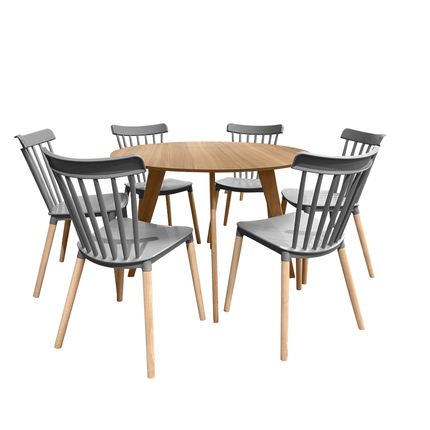 Conjunto Mesa Cimol Linhares 108cm com 6 Cadeiras de Plástico Elomio - Cinza Conjunto Mesa Cimol Linhares 108cm com 6 Cadeiras de Plástico 80042E-BULK Elomio - Cinza Conjunto Mesa Cimol Linhares 108cm com 6 Cadeiras de Plástico Elomio - Cinza Conjunto Mesa Cimol Linhares 108cm com 6 Cadeiras de Plástico 80042E-BULK Elomio - Cinza