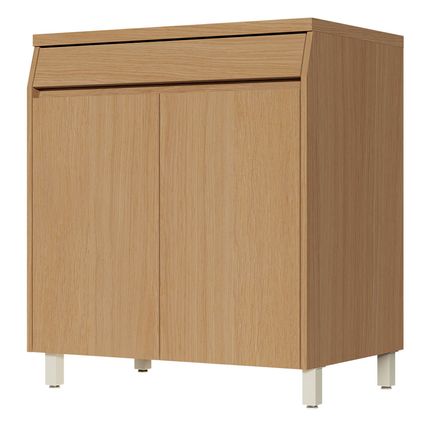 Balcão Nesher Simone Mendes com 2 Portas e 1 Gaveta 80cm - Carvalho Balcão Nesher Simone Mendes com 2 Portas e 1 Gaveta 80cm - Carvalho