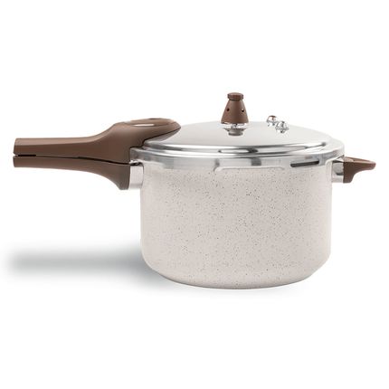 Panela de pressão 6,8 Litros Brinox Pressure com Indução - Vanilla Panela de pressão 6,8 Litros Brinox Pressure com Indução - Vanilla