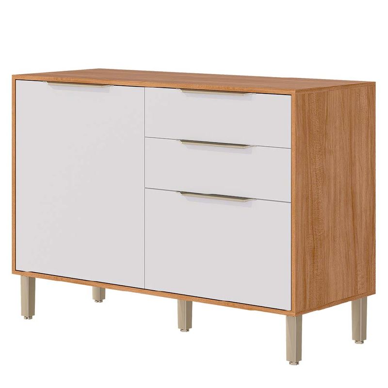 Balcão MGM Divina/Celeste 120cm 02 Portas com Tampo - Cinamomo/Off