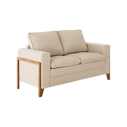 Sofá Peroba Living Antonella 150cm com Tecido Linho - Bege Sofá Peroba Living Antonella 150cm com Tecido Linho - Bege