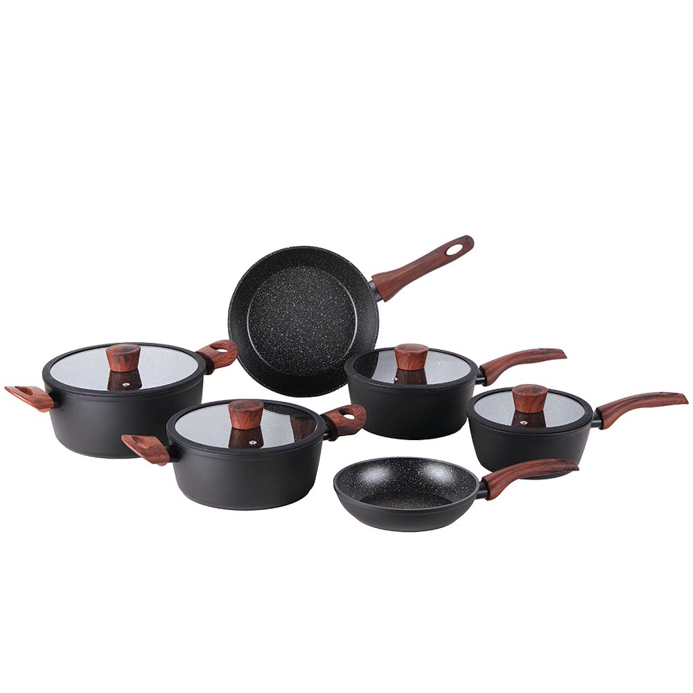 Conjunto de Panelas Brinox Sirius 6 Peças com Indução e Revestimento Cerâmico - Preto