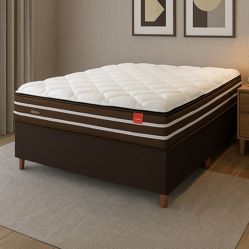 フローレスエア　2個セット Colchão Bless Reconflex + Box Tozatto Casal 138cm - Marrom