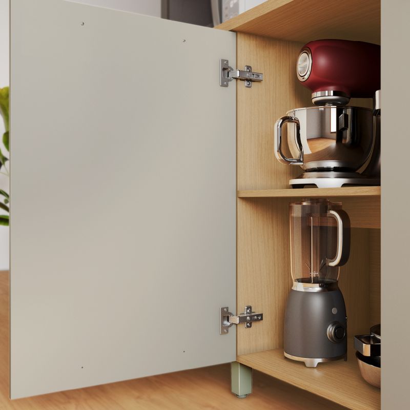 Cozinha Compacta Nesher Nobreza 210cm 7 Portas 2 Gavetas peças
