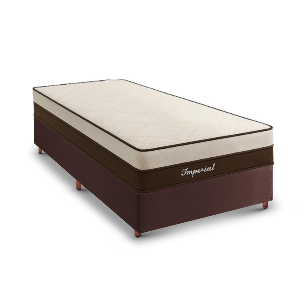 Colchão Solteiro Topázio Imperial D26 88cm + Base Tozatto Uni