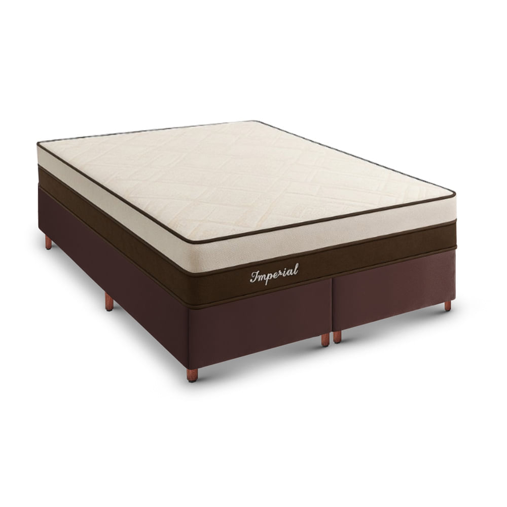 Colchão Queen Topázio Imperial D26 158cm + Base Tozatto Uni