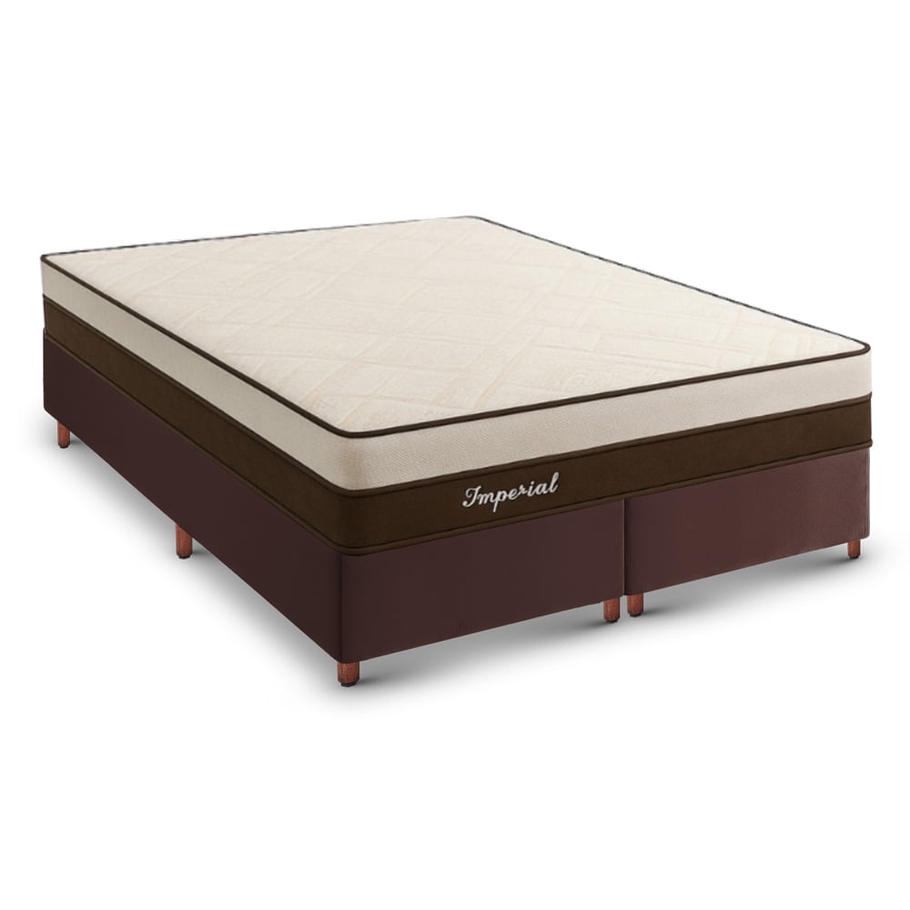 Colchão King Topázio Imperial D26 193cm + Base Tozatto Uni
