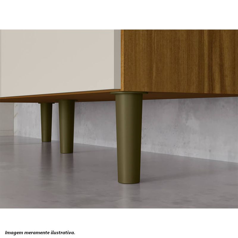 Cozinha Compacta Ronipa Pinot 4 Portas Amendoa Chumbo - Moveis