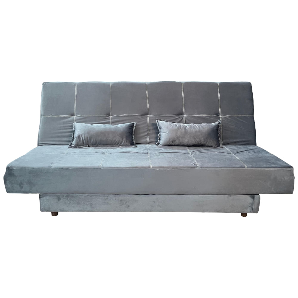 Sofá Cama Orthomax D28 em Veludo - Grafite