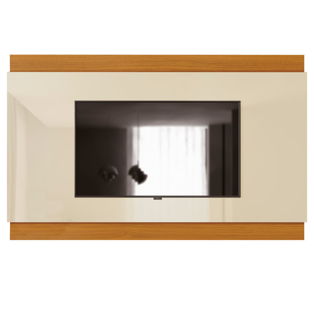 Painel EDN Legacy 200cm para TV até 60'' - Off White/Cedro