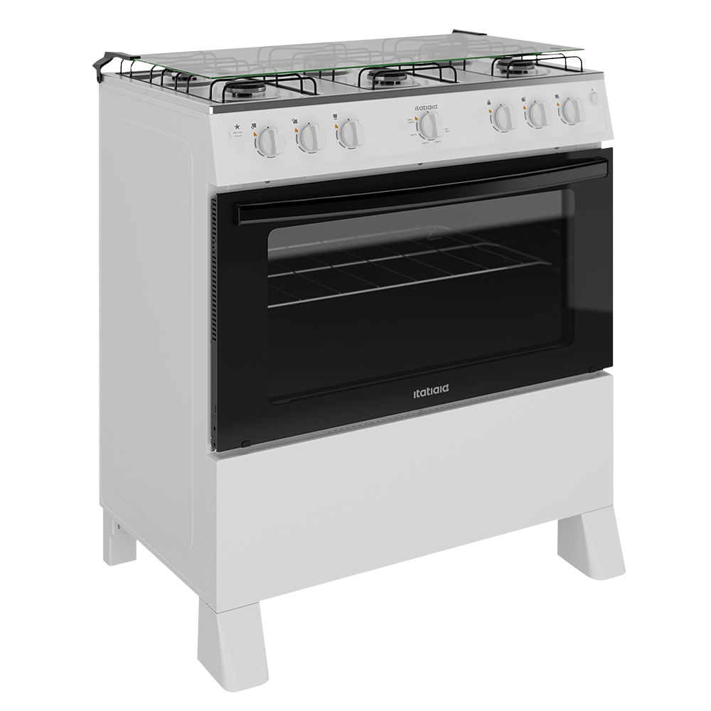 Fogão Itatiaia Star New 6 bocas Automático com mesa de inox Branco - Bivolt