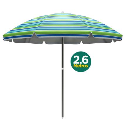 Guarda-Sol Elomio 2,6 Metros - Cores Sortidas Guarda-Sol Elomio 2,6 Metros - Cores Sortidas