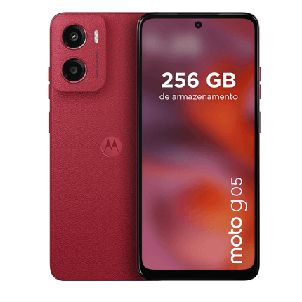 Smartphone Motorola T2523-2 G05 4G Tela de 6,67'' FHD 256GB 4GB RAM - Vermelho