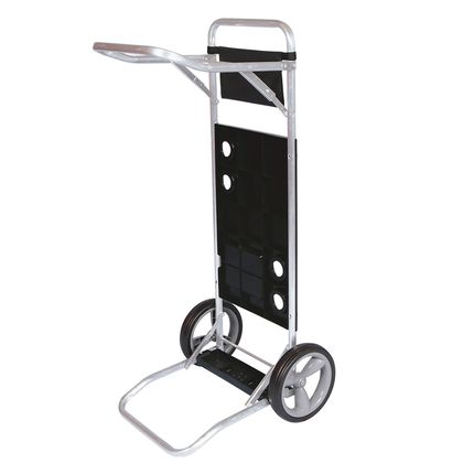 Carrinho de Praia MOR até 15KG com Porta-objetos e Mesa - Preto